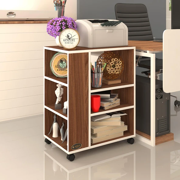 Kenzlife ofis yazıcı masası berubetto106 cvz 106*090*60 tekerlekli sekreter ürün görseli 1