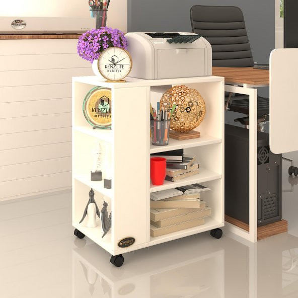 Kenzlife ofis yazıcı masası berubetto106 byz 106*090*60 tekerlekli sekreter ürün görseli 1