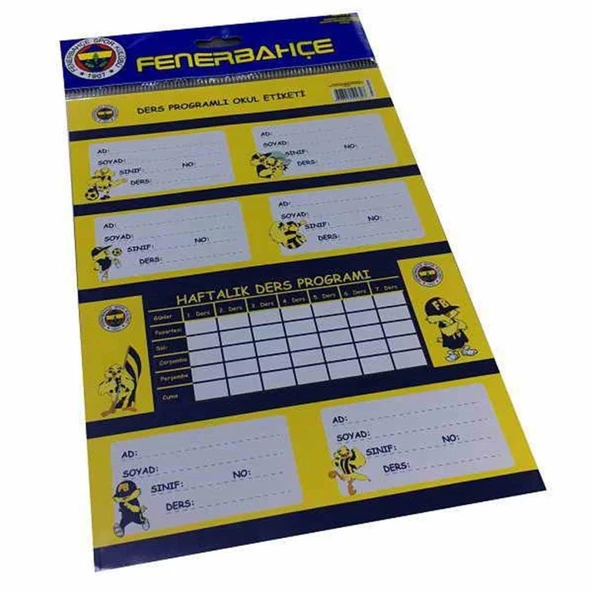 RUBENIS OKUL ETIKETI FENERBAHCE 4 LU (0234) ürün görseli 1