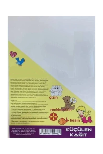 Hayal Sepeti Küçülen Kağıt 17-25 cm Ebatında Pakette 2 Adetli ürün görseli 1