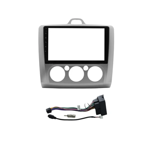 FORD FOCUS 2 MANUEL 1999-2008 UYUMLU 9 INC ANDROID MULTİMEDYA ÇERÇEVESİ - SOKET ürün görseli 1