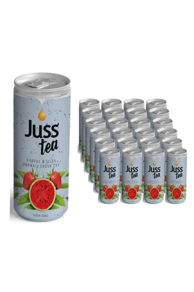 juss Tea Karpuz Çilek Aromalı Soğuk çay 250ML x24 Adet ürün görseli 1