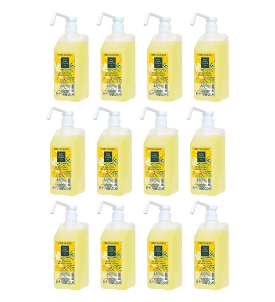 EST Klasik Limon Kolonyası 1 lt - Sprey Başlıklı x 12 ürün görseli 1