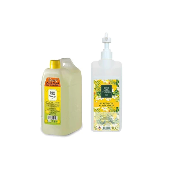 Eyüp Sabri Tuncer Klasik Limon Kolonyası Sprey Başlıklı ve Yedek Şişe 1 litre ürün görseli 1