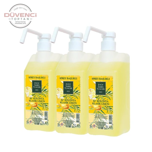 Eyüp Sabri Tuncer Klasik Limon Kolonyası Sprey Başlıklı 1 lt x 3 Adet ürün görseli 1