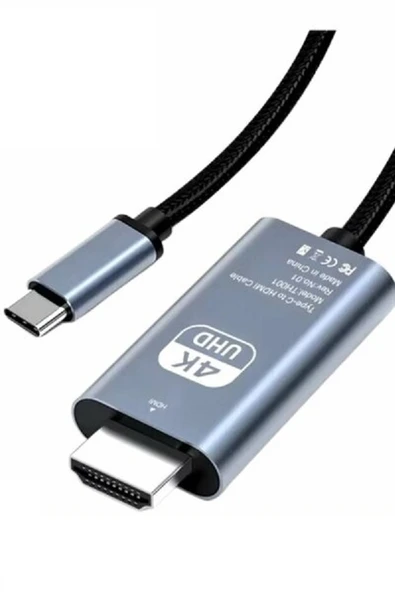 2 METRE HDMİ KABLO 4K 30 HZ FULL HD TV MONİTÖR UYDU ALICISI PC UYUMLU TYPE C TO HDMI KABLOSU ürün görseli 1