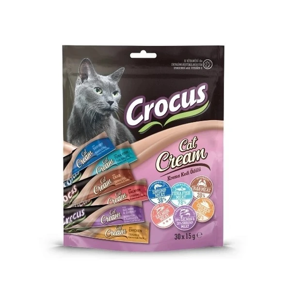 Crocus Multıpack 6 Çeşit Krema Kedi Ödülü 30x15gr ürün görseli 1