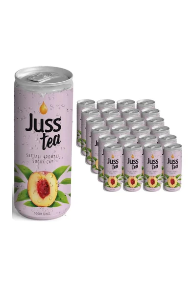 juss Tea Şeftali Aromalı Soğuk çay 250ML x24 Adet ürün görseli 1