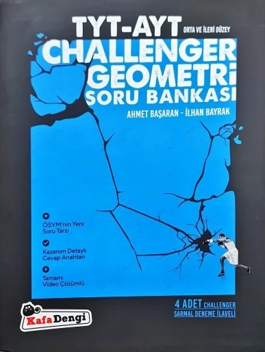 TYT Challenger Geometri Soru Bankası (Tümü Video Çözümlü) Kafa Dengi Yayınları ürün görseli 1