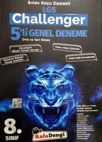 Kafa Dengi Yayınları 8. Sınıf LGS Genel Challenger 5 Deneme ürün görseli 1