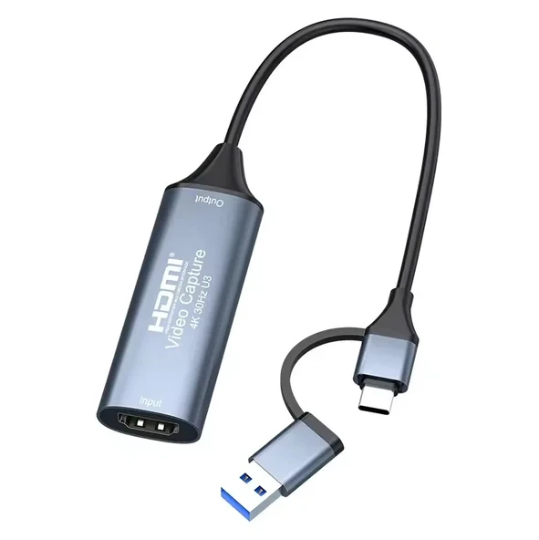 4K 1080P USB 2.0 HDMI USB C TO TYPE-C ADAPTÖRÜ İLE YAKALAMA KARTI ürün görseli 1
