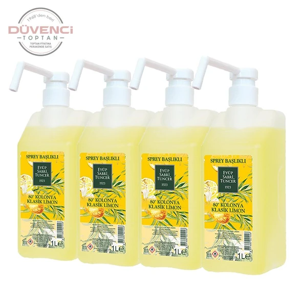 Eyüp Sabri Tuncer Klasik Limon Kolonyası Sprey Başlıklı 1 lt x 4 Adet ürün görseli 1