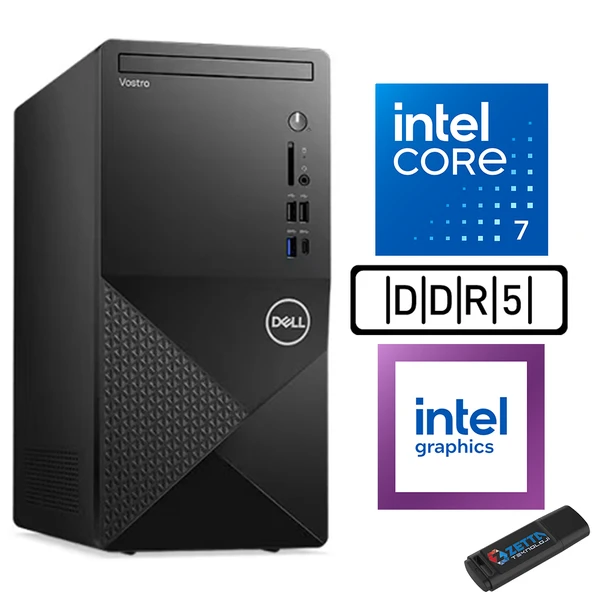 Dell Vostro 3030 mt Intel Core I7 12700 96GB Ddr5 512GB SSD Windows 11 Home Intel® UHD Graphics 730 Masaüstü Bilgisayar N3030I7EMEAH02 + Zetta USB Bellek ürün görseli 1