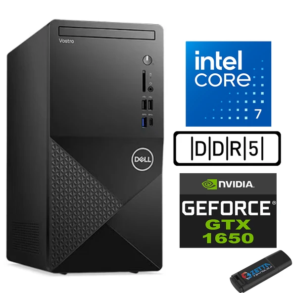 Dell Vostro 3030 mt Intel Core I7 12700 16GB Ddr5 4tb SSD Ubuntu Nvidia Nvidia GTX1650-4GB Masaüstü Bilgisayar N3030I7GTX1650U10 + Zetta USB Bellek ürün görseli 1