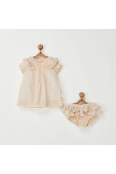Andy Wawa Bebek Pompom Vanilla Cream Elbise AC22658 ürün görseli 1