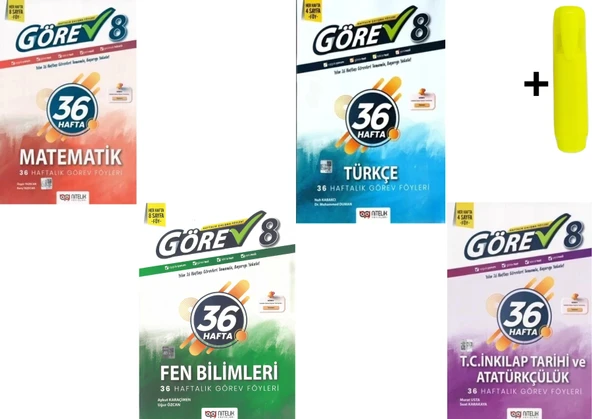 Nitelik 8.Sınıf Görev Matematik Fen Türkçe İnkılap 36 Haftalık Görev Föyleri ürün görseli 1