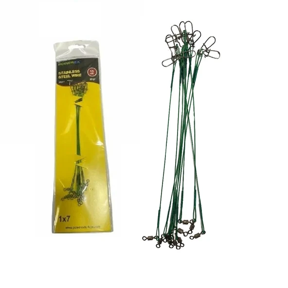 Powerex 15cm 10'lu Paket Çelik Tel  Klipsli Bilyeli Fırdöndülü ürün görseli 1