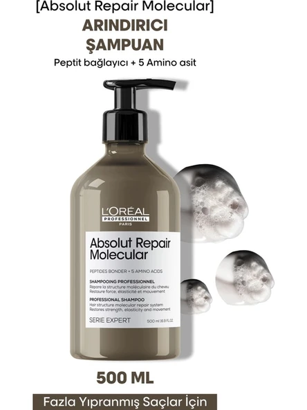 Loreal Serie Expert Absolut Repair Molecular Arındırıcı Şampuan 500ml ürün görseli 1