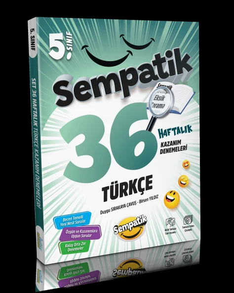 5.sınıf Sempatik Türkçe 36 Haftalık Kazanım Denemeleri ürün görseli 1