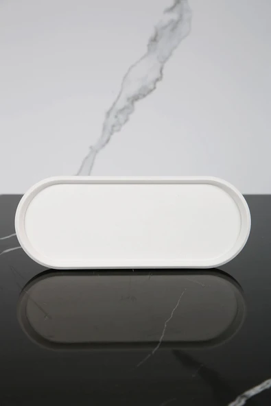 Betonmall Dekoratif Oval Sunum Tepsisi Tabağı Sunumluk 9x23 Cm ürün görseli 1