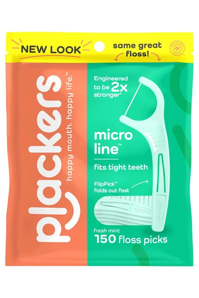 Plackers Micro Line Çatal Diş İpi Kürdanlı 150 Adet ürün görseli 1