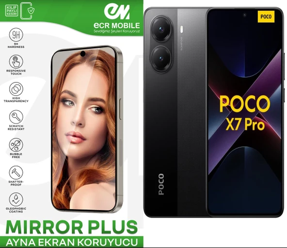 Poco X7 Pro ile Uyumlu Esnek Ayna(Mirror) 9H Nano Ekran Koruyucu ürün görseli 1
