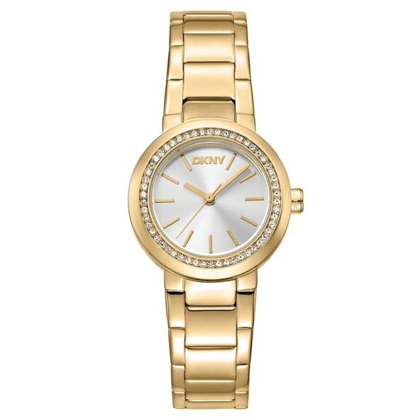 DKNY DK1L024M0135 ALTIN KAPLAMA TAŞLI KADIN KOL SAATİ ürün görseli 1