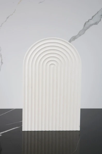 Betonmall Mermer Desenli El Yapımı Beton Sunum Tabağı Dekoratif Sunumluk 30 Cm ürün görseli 1