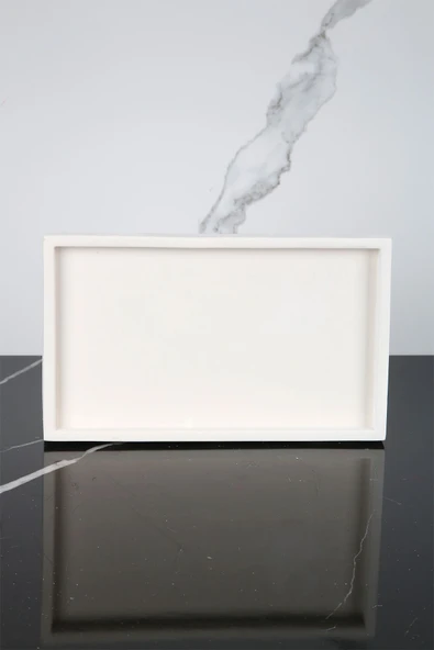 Betonmall Mermer Desenli Beton Sunum Tabağı Dekoratif Sunumluk Sunum Tepsisi 15x25 Cm ürün görseli 1
