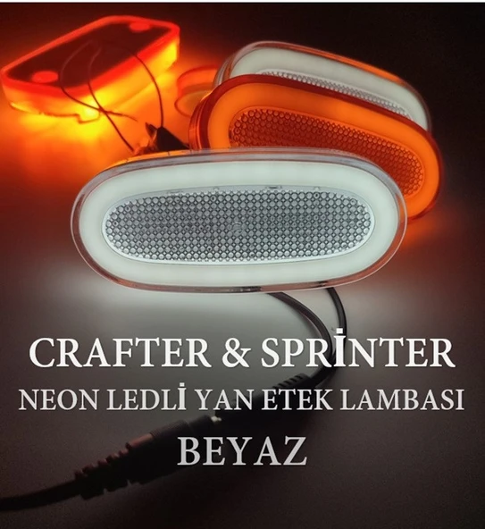 Sprinter Crafter Uyumlu Neon Ledli Yan Etek Lambası Beyaz ürün görseli 1