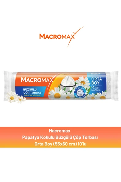 Macromax Büzgülü Papatya Çöp Torbası Orta Boy 10'lu ürün görseli 1