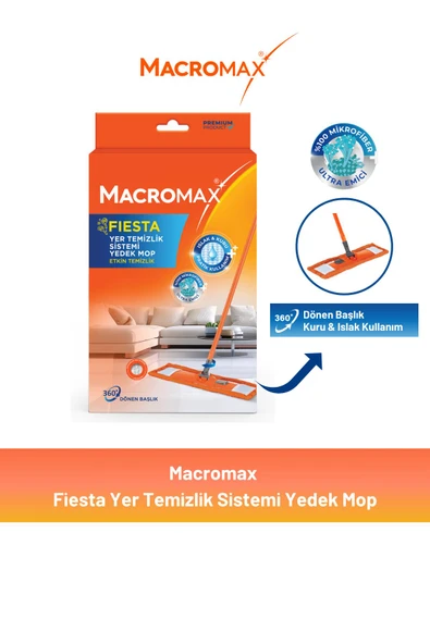 Macromax Fıesta Yer Temizlik Sistemi Mop Yedek ürün görseli 1
