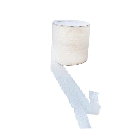 Kurdela Dantelli Çift 2 Katlı 5 Cm (10 Metre)  Beyaz ürün görseli 1