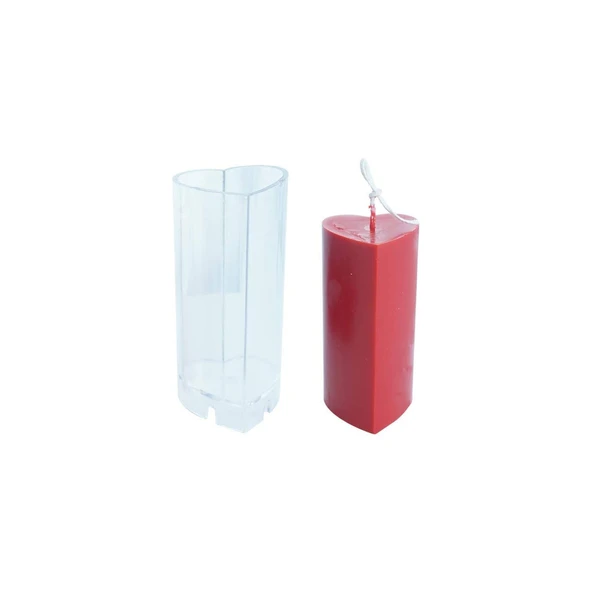 Poli Karbon Mum Kalıbı  Kalp 6227 - Resim 2