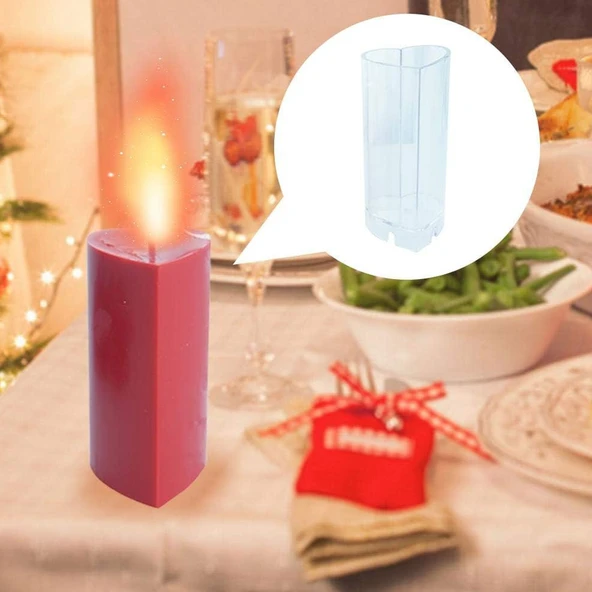 Poli Karbon Mum Kalıbı  Kalp 6227 - Resim 3
