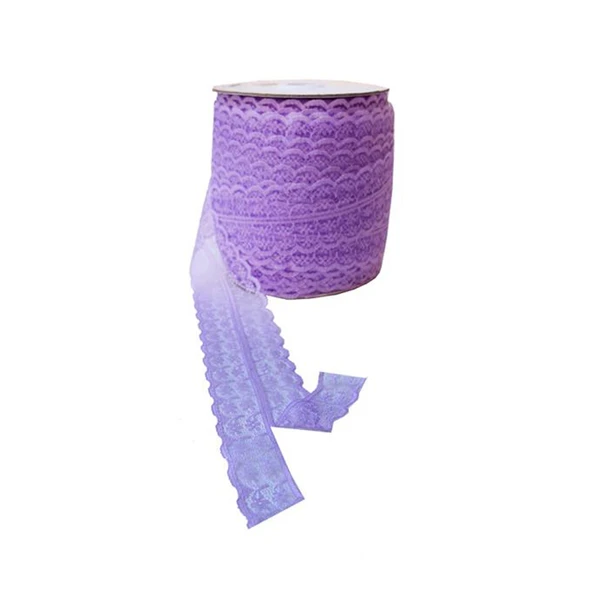 Kurdela Dantelli Çift 2 Katlı 5 Cm (10 Metre)  Lila ürün görseli 1
