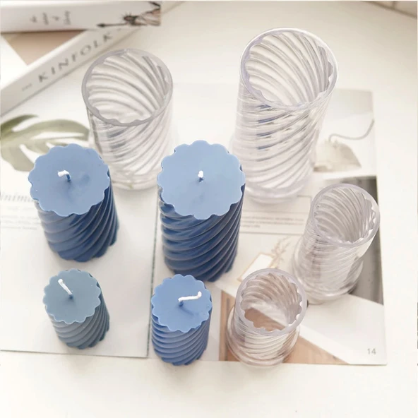 Poli Karbon Mum Kalıbı Mika Sert Plastik Burgulu Mum Kalıbı 8,6X9 CM 6234 ürün görseli 1