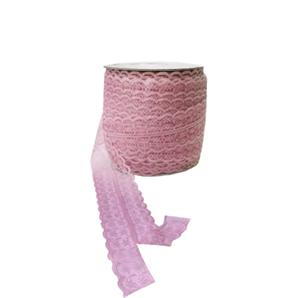 Kurdela Dantelli Çift 2 Katlı 5 Cm (10 Metre)  Pudra ürün görseli 1