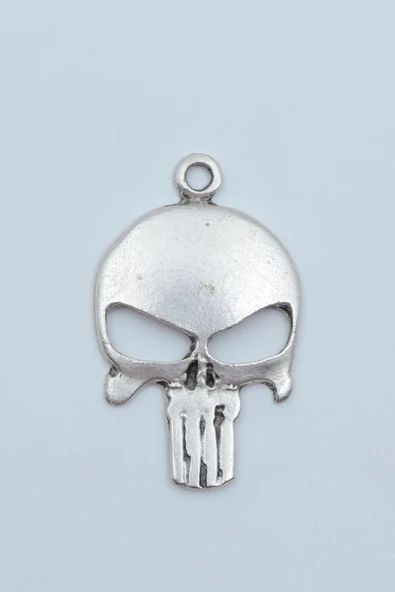 Punisher Cezalandırıcı Gümüş Kaplama Kolye Ucu ürün görseli 1