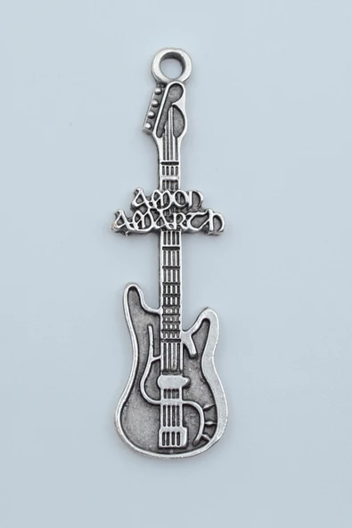 Amon Amarth Elektro Gitar Gümüş Kaplama Kolye Ucu ürün görseli 1