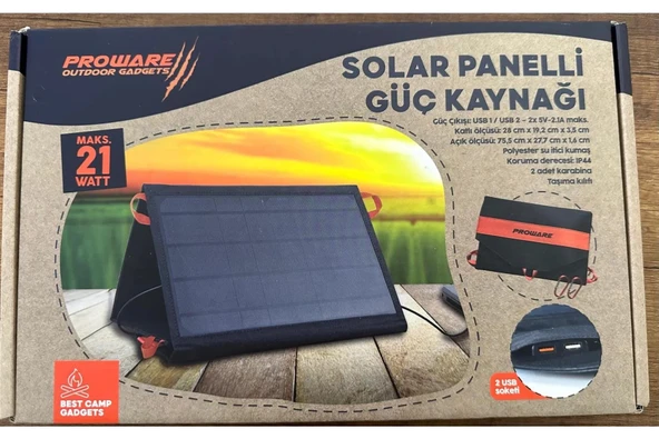 Proware Taşınabilir Solar Panel Güç Kaynağı Cihazı (TEŞHİR) ürün görseli 1