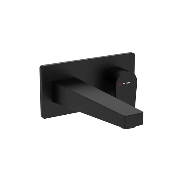 Artema Flow Square Ankastre Lavabo Bataryası (Sıva Üstü Grubu) Mat Siyah A4318036 ürün görseli 1