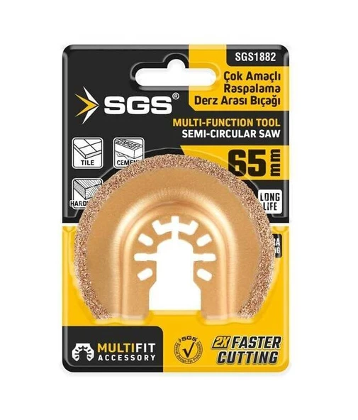 SGS1882 - Multi Tools Çok Amaçlı Raspalama Derz Arası Temizleme Aparatı Karbür Uç 65mm ürün görseli 1