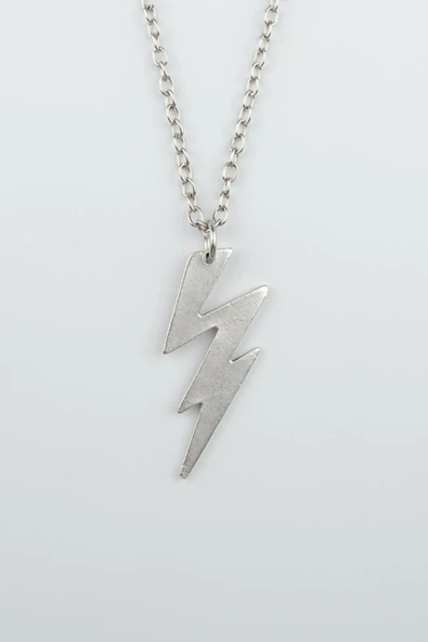 Şimşek - The Flash Gümüş Kaplama Düz Zincir Kolye ürün görseli 1