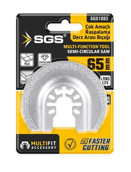 SGS1883 - Multi Tools Çok Amaçlı Raspalama Derz Arası Temizleme Aparatı Elmas Uç 65mm ürün görseli 1