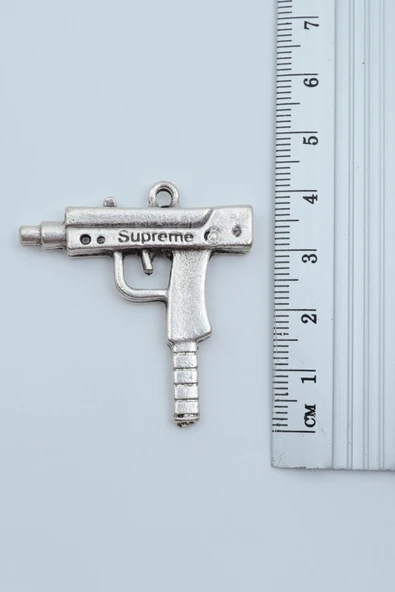Uzi Gümüş Kaplama Deri İp Kolye - Resim 3