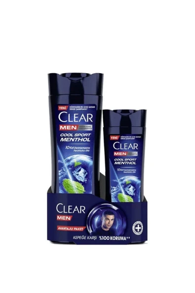 Clear Men Kepeğe Karşı Şamp. Cool Sport Menthol 350 ml+180 ml ürün görseli 1
