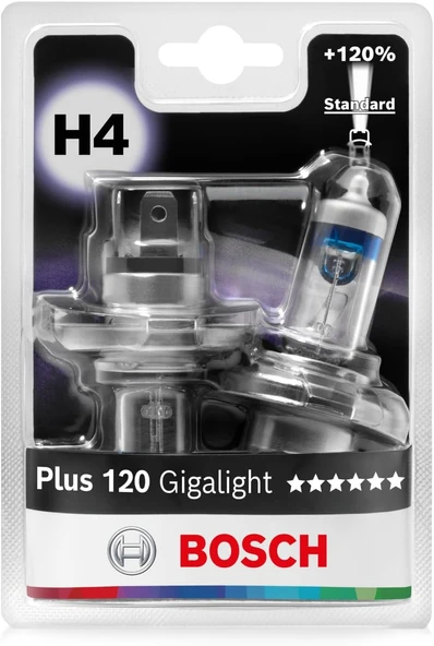 Bosch Gigalight Plus 120 H4 Ampül 2'li Set ürün görseli 1