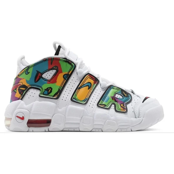 Nike Air More Uptempo Peace Love Swoosh Erkek Sneaker Spor Ayakkabı DM8155-100 ürün görseli 1