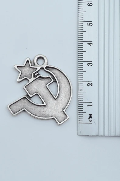 3'lü Devrim Che Guevara Orak Çekiç Gümüş Kaplama Kolye Seti - Resim 5
